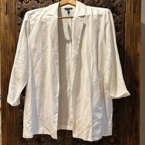 Eileen Fisher White Linen Blazer size XL